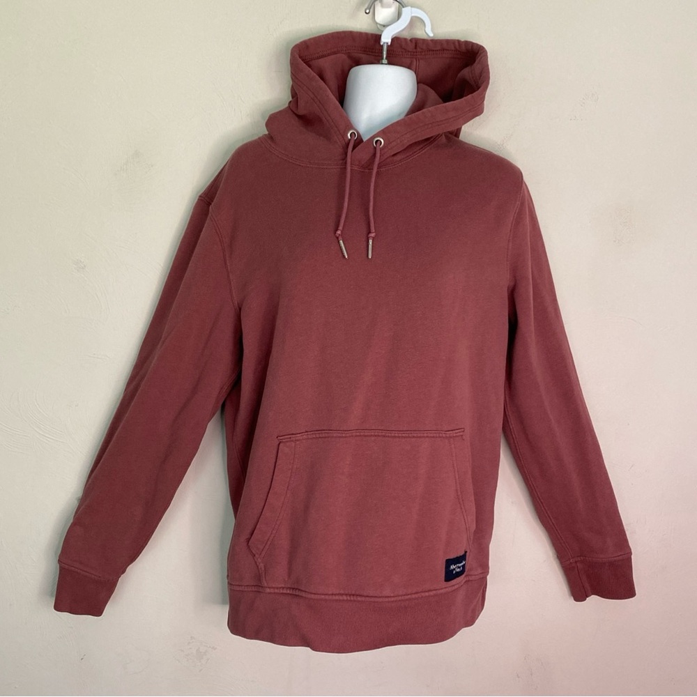 Abercrombie & Fitch women’s soft Fleece Hoodie mauve size S retro Y2K school